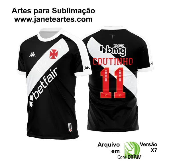 Arte Vetor Camisa Vasco da Gama Titular 2024 - 2025