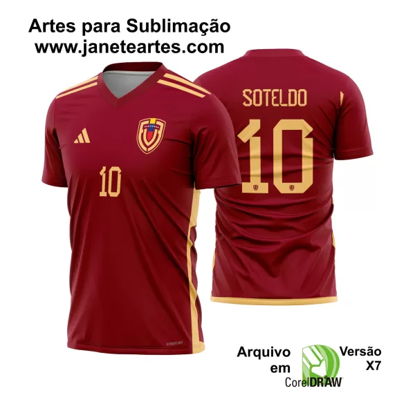 Arte Vetor Camisa Venezuela Titular 2024 - 2025