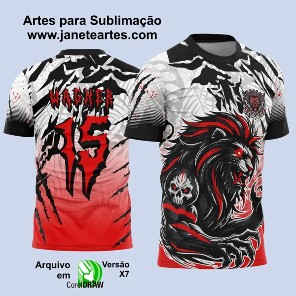 Arte Vetor Camisa de Interclasse 2025: Leão