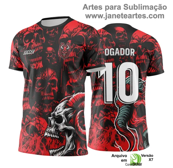 Arte Vetor Camisa de Interclasse Caveira -  Jogos Internos 2024 - 2025