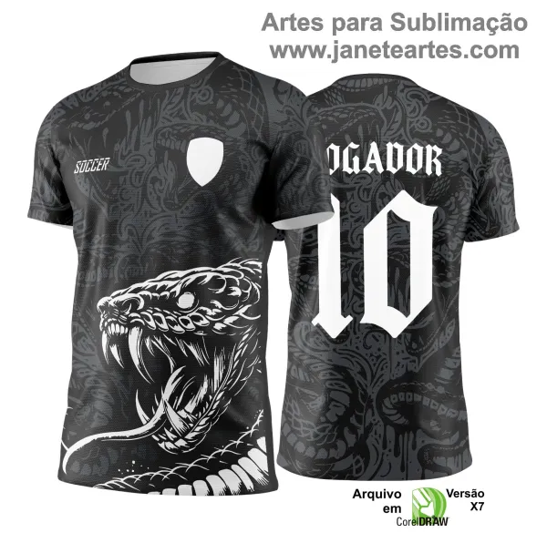 Arte Vetor - Camisa de Interclasse Cobra Negra - 2025