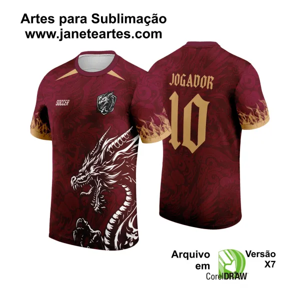 Arte Vetor Camisa de Interclasse Dragão 2024 - 2025