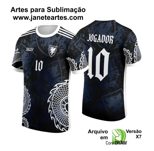 Arte Vetor Camisa de Interclasse Dragão 2024 - 2025