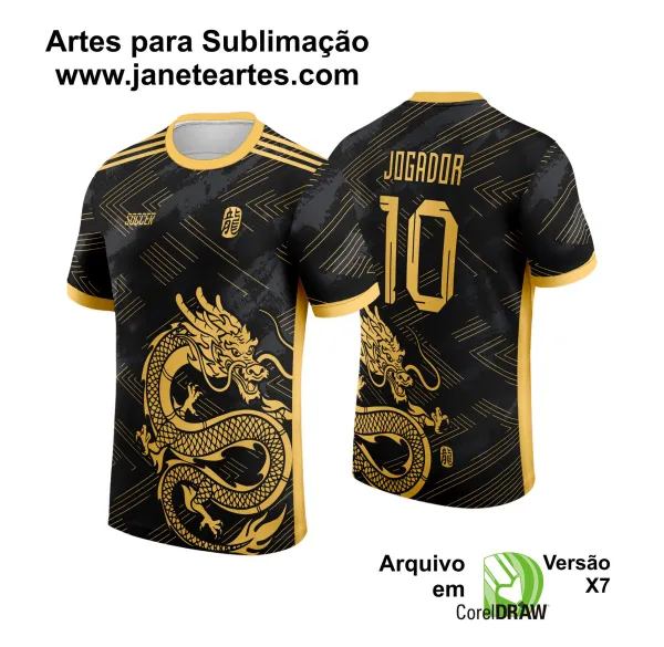 Arte Vetor Camisa de Interclasse Dragão 2024 - 2025