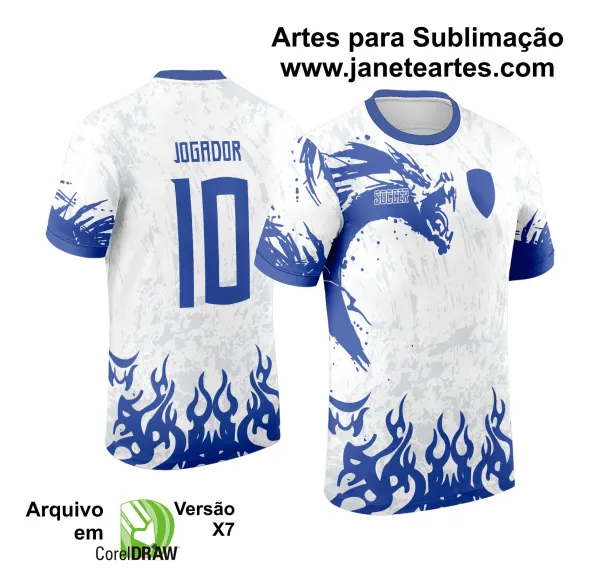 Arte Vetor Camisa de Interclasse Dragão Azul 2024 - 2025