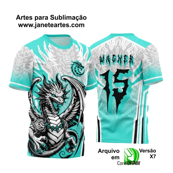 Arte Vetor Camisa de Interclasse Dragão Divino 2024 - 2025