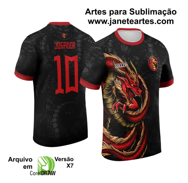 Arte Vetor Camisa de Interclasse Dragão Oriental 2024 - 2025