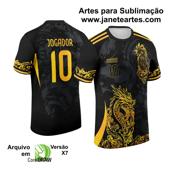 Arte Vetor Camisa de Interclasse Dragão Oriental 2024 - 2025