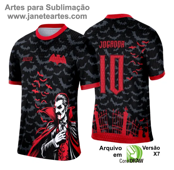 Arte Vetor Camisa de Interclasse Escolar 2025: Drácula