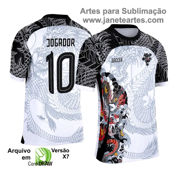 Arte Vetor Camisa de Interclasse Escolar 2025: Dragão