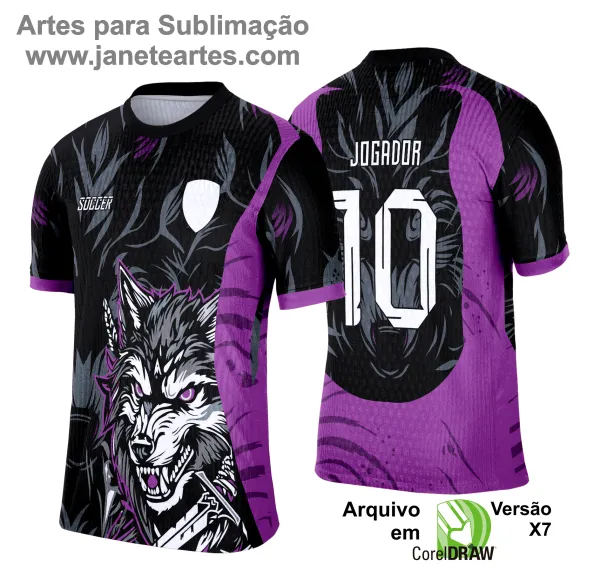 Arte Vetor Camisa de Interclasse Escolar 2025: LOBO