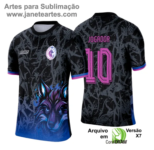 Arte Vetor Camisa de Interclasse Escolar 2025: Lobo FOX