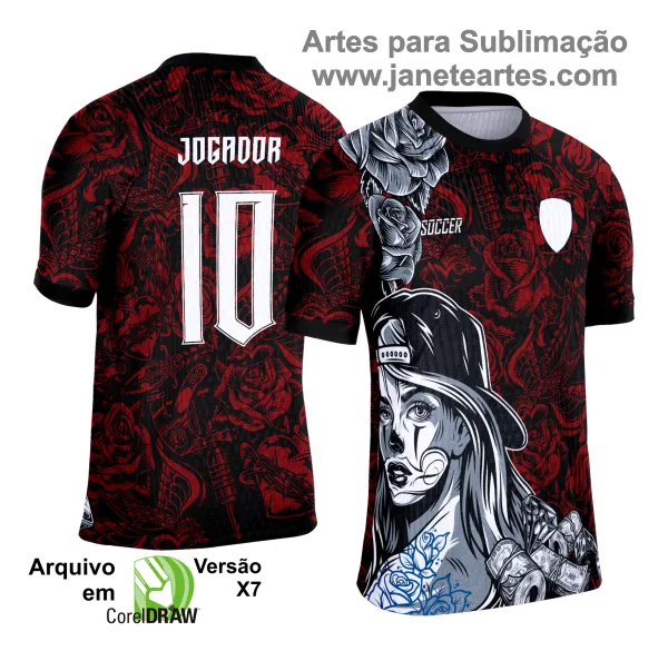 Arte Vetor Camisa de Interclasse Escolar 2025: MULHER