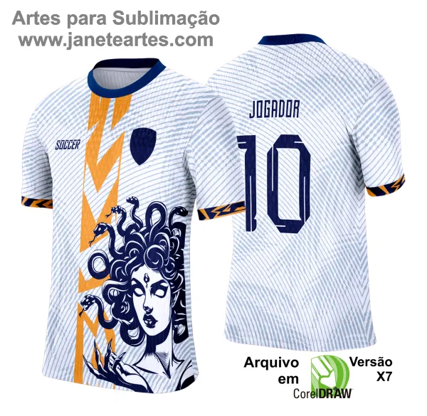 Arte Vetor Camisa de Interclasse Escolar 2025: Medusa