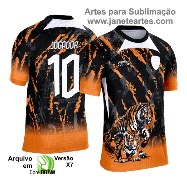 Arte Vetor Camisa de Interclasse Escolar 2025: TIGRES