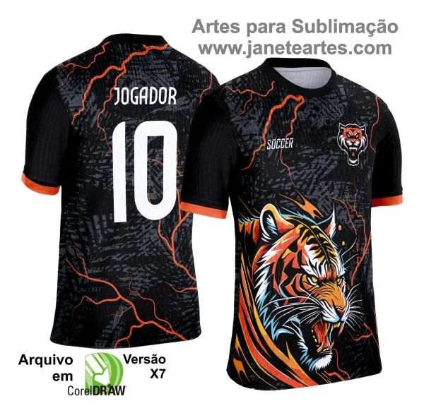 Arte Vetor Camisa de Interclasse Escolar 2025: Tigre