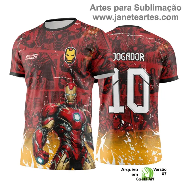 Arte Vetor Camisa de Interclasse Homem de Ferro - Jogos Internos 2024 - 2025