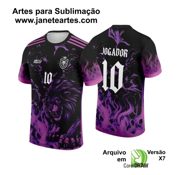 Arte Vetor Camisa de Interclasse Leão de Fogo 2024 - 2025