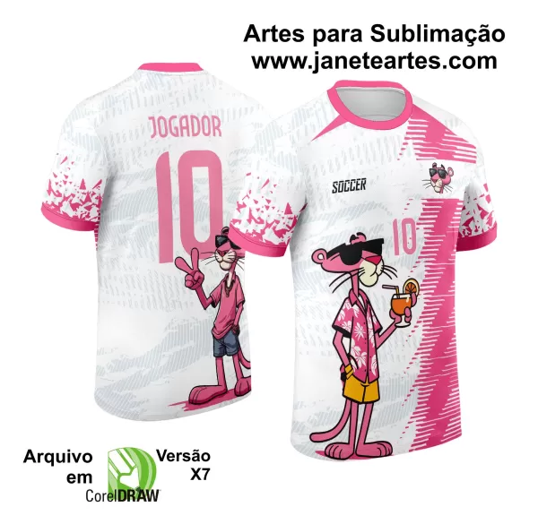 Arte Vetor Camisa de Interclasse Pantera Cor de Rosa 2024 - 2025