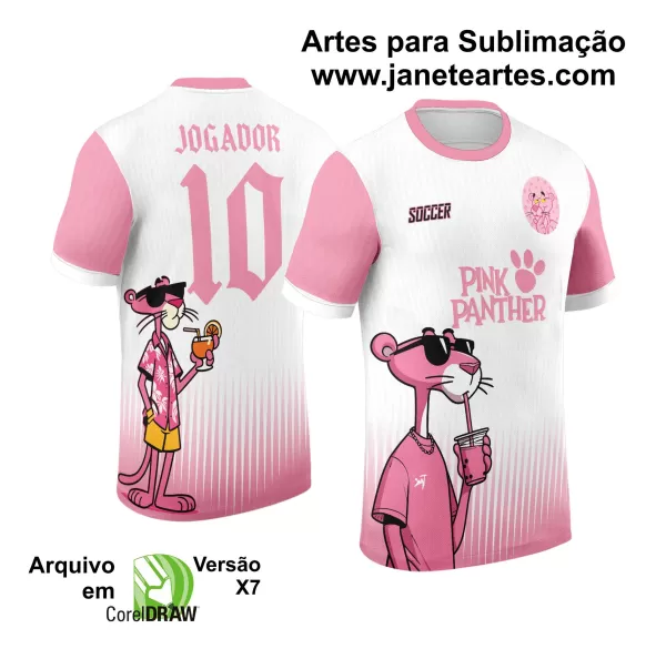 Arte Vetor Camisa de Interclasse Pantera Cor de Rosa 2024 - 2025