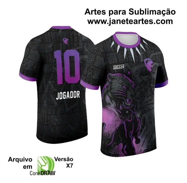 Arte Vetor Camisa de Interclasse Pantera Negra Tribal 2024 - 2025