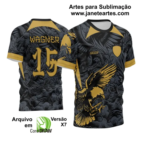 Arte Vetor Camisa de Interclasse Águia Dourada 2024 - 2025