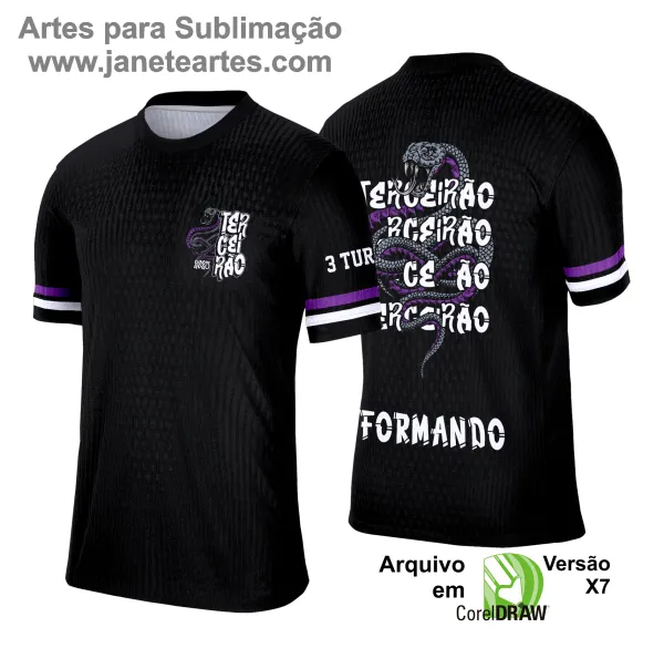 Arte Vetor Camisa de Terceirão 2025: Cobra