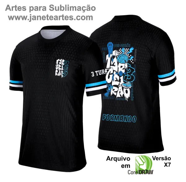 Arte Vetor Camisa de Terceirão 2025: Grafitte Tênis Azul