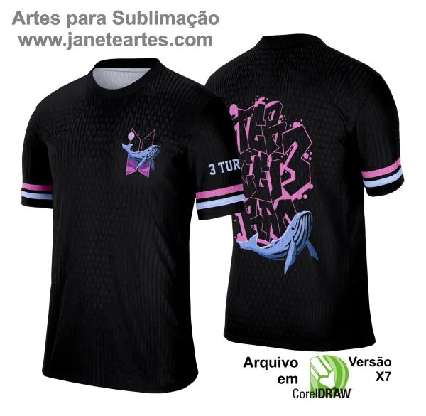 Arte Vetor Camisa de Terceirão 2025: Grafitte Baleia Azul