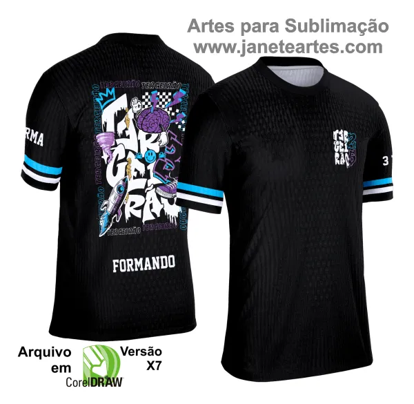 Arte Vetor Camisa de Terceirão 2025: Grafitte Foguete