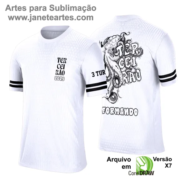 Arte Vetor Camisa de Terceirão 2025: Grafitte Polvo