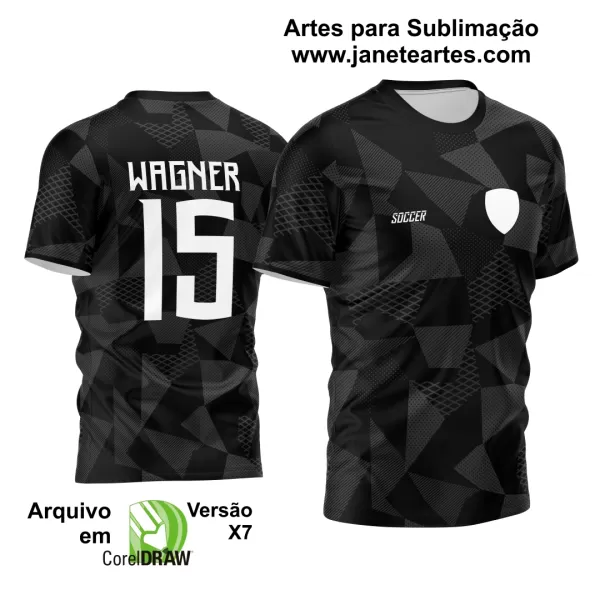 Arte Vetor Camisa de Time Amador 2024 Preta