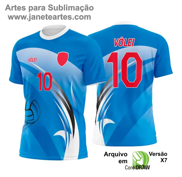 Arte Vetor Camisa de Vôlei - Estampa Camisa de Vôlei