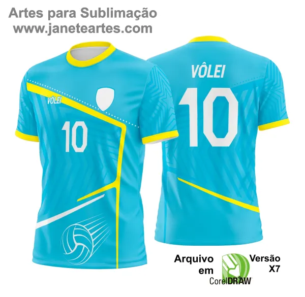 Arte Vetor Camisa de Vôlei - Estampa Camisa de Vôlei