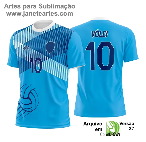 Arte Vetor Camisa de Vôlei - Estampa Camisa de Vôlei