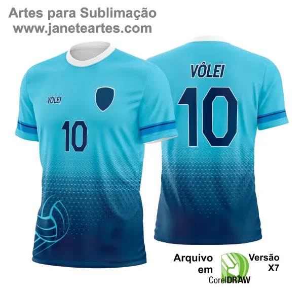 Arte Vetor Camisa de Vôlei - Estampa Camisa de Vôlei