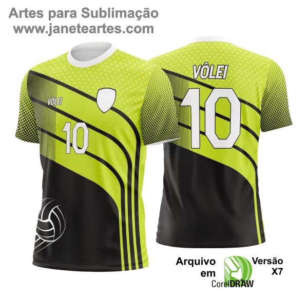 Arte Vetor Camisa de Vôlei - Estampa Camisa de Vôlei