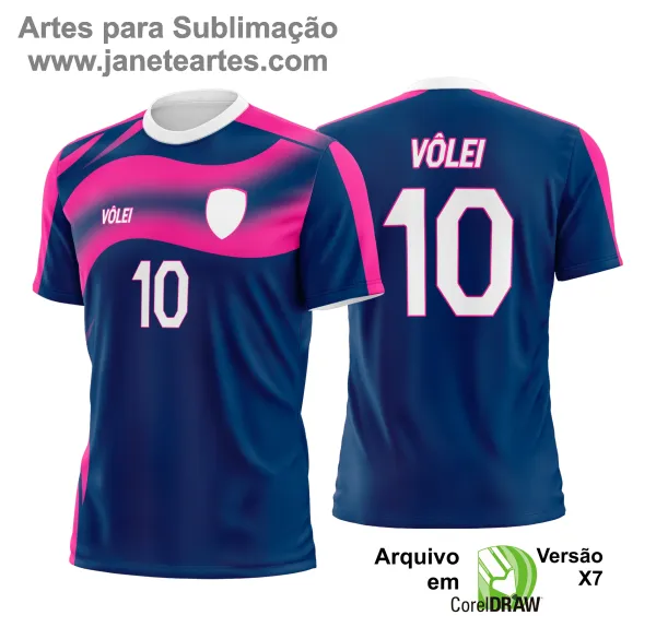 Arte Vetor Camisa de Vôlei - Estampa Camisa de Vôlei