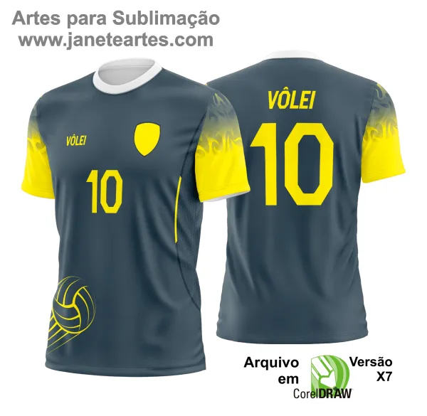 Arte Vetor Camisa de Vôlei - Estampa Camisa de Vôlei