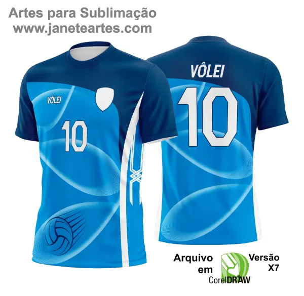 Arte Vetor Camisa de Vôlei - Estampa Camisa de Vôlei