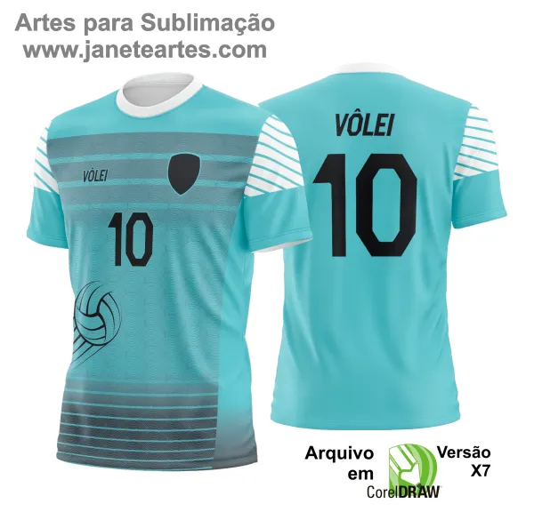 Arte Vetor Camisa de Vôlei - Estampa Camisa de Vôlei