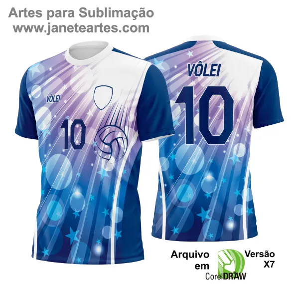 Arte Vetor Camisa de Vôlei - Estampa Camisa de Vôlei