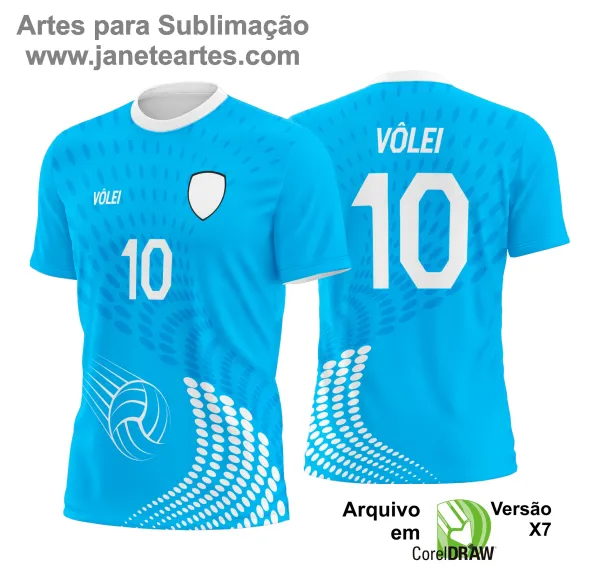 Arte Vetor Camisa de Vôlei - Estampa Camisa de Vôlei