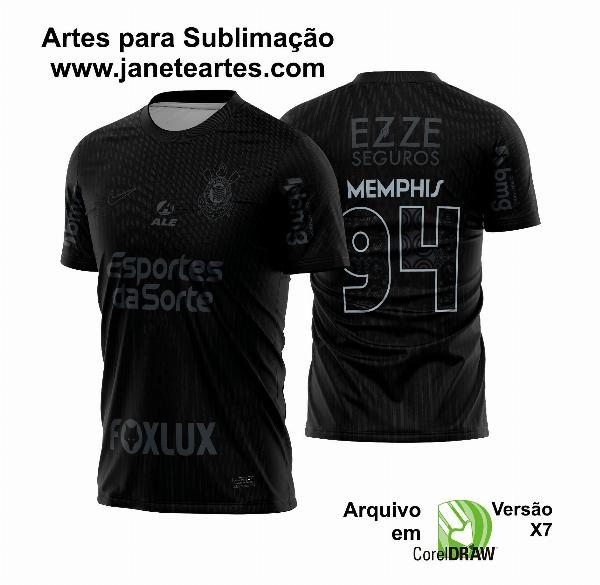 Arte Vetor Camisa do Corinthians Reserva 2024 - 2025