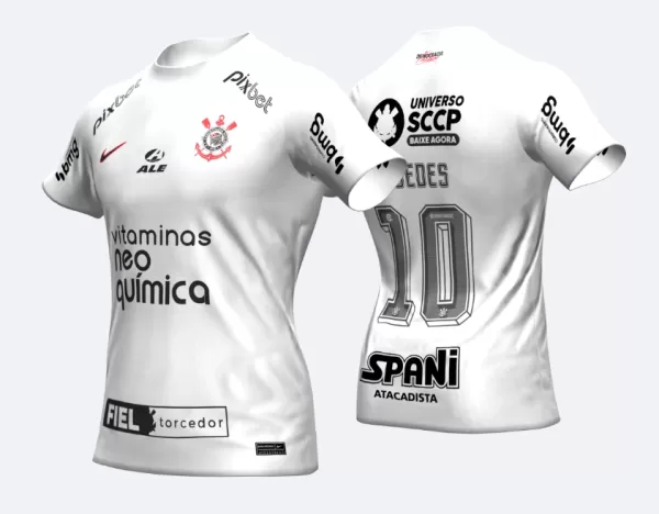 Arte Vetor Camisa do Corinthians Titular 2023-24