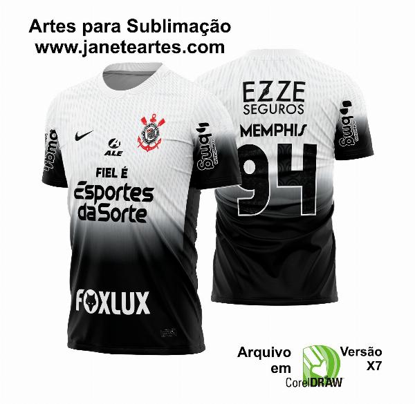 Arte Vetor Camisa do Corinthians Titular 2024 - 2025