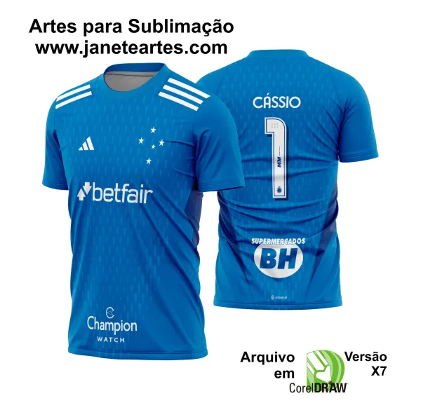 Arte Vetor Camisa do Cruzeiro Goleiro 2023 - 2024