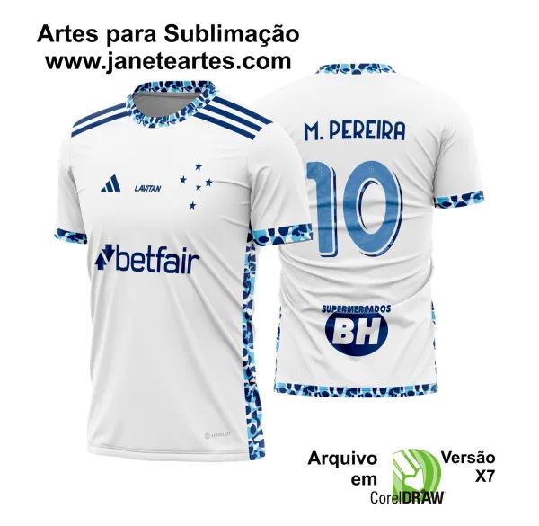 Arte Vetor Camisa do Cruzeiro Reserva 2024 - 2025