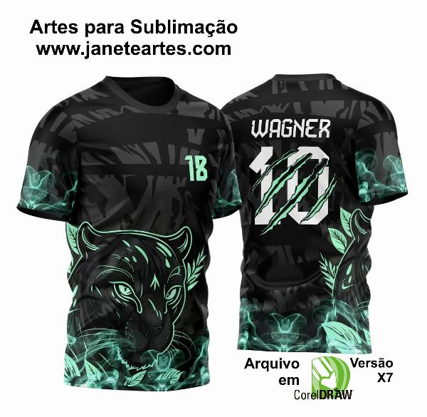 Arte Vetor Camisa para InterClasse Pantera Negra Traços Verde Garras 2023