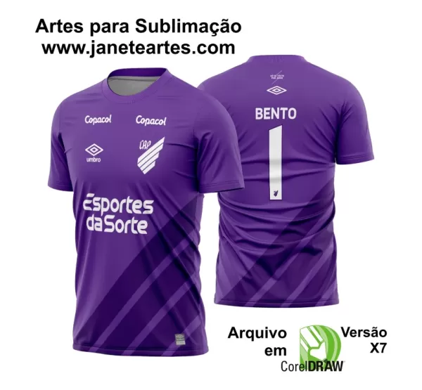 Arte Vetor Estampa Camisa Athletico PR Goleiro II 2023-24